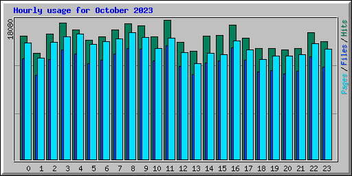 Hourly usage for October 2023