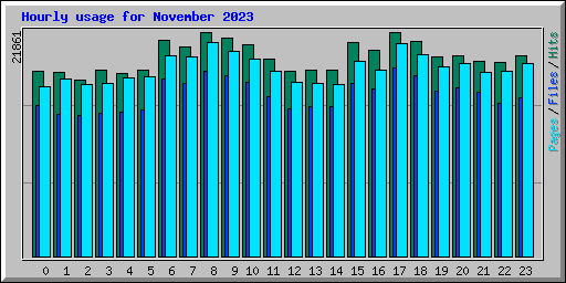 Hourly usage for November 2023