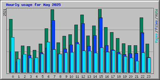 Hourly usage for May 2025